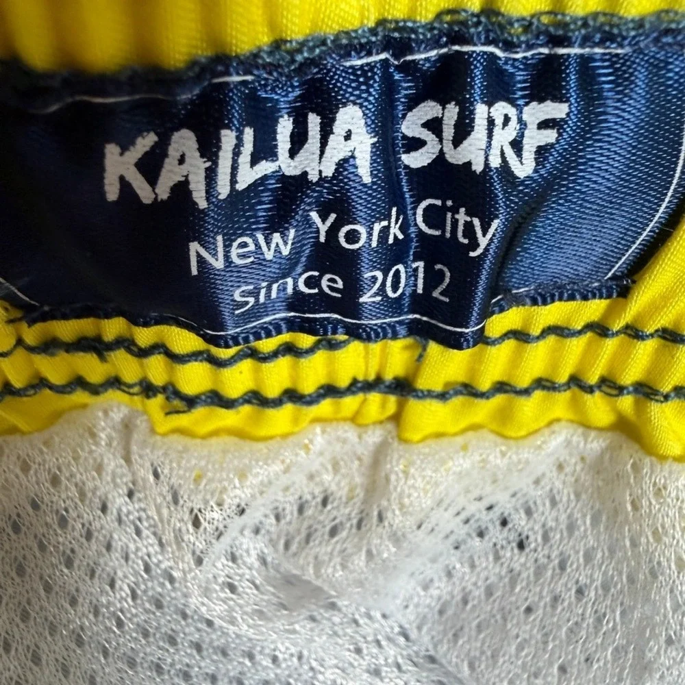 Kailua Surf Men's 2XL Swim Trunks Colorblock Striped Mesh Lined NWOT